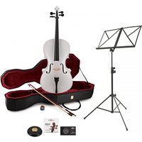 Student 1/2 Size Cello Beginner Pack by Gear4music White
