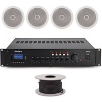 SubZero 80W 100V 8" Zone Ceiling Speaker System