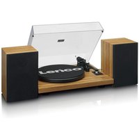 Lenco LS-500 Bluetooth Turntable with Speakers Bundle Wood