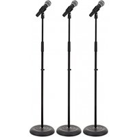 SubZero Dynamic Vocal Microphone with Switch 3x Straight Stand Pack