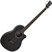 Roundback Electro Acoustic Bass Guitar by Gear4music Black