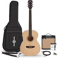 Student Electro Acoustic Guitar Natural 15W Acoustic Amp & Accessory Pack