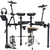 Roland TD-07DMK V-Drums E-Drum-Kit im Bundle mit Doppelfußmaschine