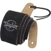 Taylor Logo Suede Guitar Strap Black