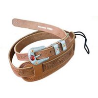 Gretsch Tooled Vintage Leather Guitar Strap Russet