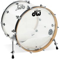 DW Design Series 22 x 18" Bass Drum Seamless Acrylic Clear