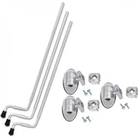 DW Floor Tom Legs w/Mounts Satin Chrome Set of 3