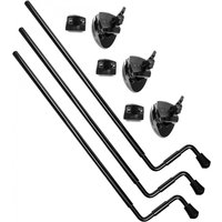 DW Floor Tom Legs w/Mounts Black Nickel Set of 3