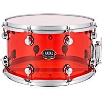 Natal Arcadia 14 x 8 Acrylic Snare Transparent Red