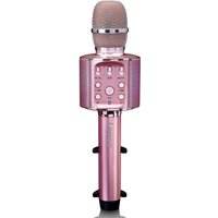 Lenco BMC-090PK Bluetooth Karaoke Microphone with Lights Pink