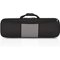 GSJ Two Tone Oblong Violin Case 3/4 Size Black and Grey