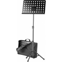 K&M 37885 Ruka Orchestra Music Stand with Carry Case Perforated Desk