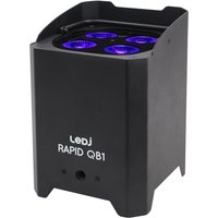 LEDJ Rapid QB1 HEX IP Battery Uplighter Black