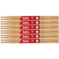 Sela Professional 5A Maple Drumsticks 6 Pack