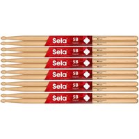 Sela Professional 5B Maple Drumsticks 6 Pack