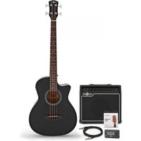 Electro Acoustic Bass Guitar Black 35W Bass Amp & Accessory Pack