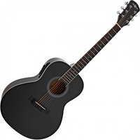 Parlour Electro-Acoustic Guitar by Gear4music Black