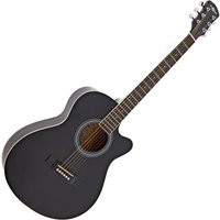 Single Cutaway Acoustic Guitar by Gear4music Black