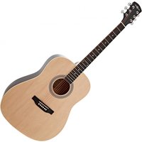Dreadnought Acoustic Guitar by Gear4music Natural