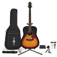 Dreadnought Acoustic Guitar Complete Player Pack by Gear4music Sunburst