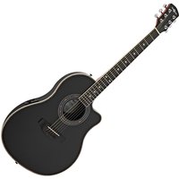 Roundback Electro Acoustic Guitar by Gear4music Black