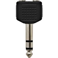6.35mm Stereo Male/2x3.5mm Stereo Female Adaptor