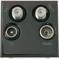 Click New Media Quad TV Radio And Twin Satellite Module Black