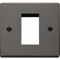 Click New Media Single Module Front Plate Black Nickel
