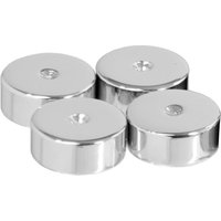 Custom Design Premium Floor Protectors (4 Pack) Polished Chrome