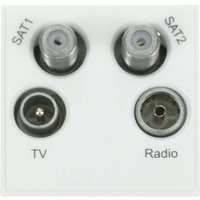 Click New Media Quad TV Radio And Twin Satellite Module White