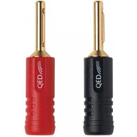 QED Screwloc Forte Plastic 4mm Gold Plated Banana Plugs (Pair)