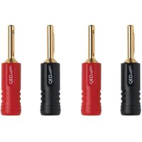 QED Screwloc Forte ABS 4mm Banana Plug (4 Pack)