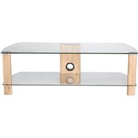 Alphason Century ADCE1200 Glass TV Stand Light Oak