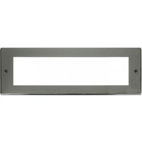 Click New Media 8 Module Front Plate With Yoke Black Nickel