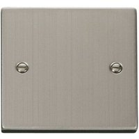 Click Deco 1 Gang Blank Plate Satin Chrome