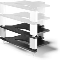 Naim FraimLite Black Ash with Silver Uprights Base and 115mm Shelf Module
