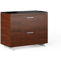 BDI Sequel 20 6116 Lateral Cabinet Choc Stained Walnut w/Satin Nickel