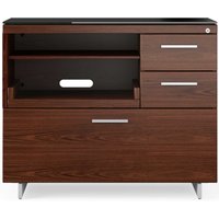 BDI Sequel 20 6117 M/funct Cabinet Choc Stained Walnut w/Sat Nickel