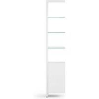 BDI Linea 5801A Single Width Bookshelf Add On Satin White