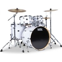 Natal Arcadia UFX 22 Am. Fusion 5pc Drum Kit w/Cymbals Piano White