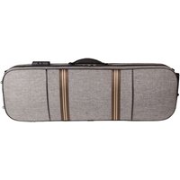 GSJ Oblong Striped Violin Case 4/4 Grey with Brown and Cream Stripe