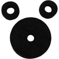 Ahead Black Wool Cymbal Felts Hi-Hat Pack (1x SEAT 2x CLUTCH FELTS)