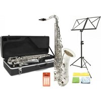 Tenor Saxophone Beginner Pack by Gear4music Nickel