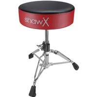 Shaw Pro Drum Throne Round Black/Red Vinyl