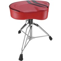 Shaw Pro Drum Throne Saddle Red with Black Stripe