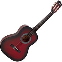 3/4 Classical Guitar Redburst by Gear4music