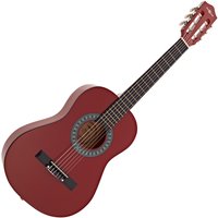 Junior 1/2 Classical Guitar by Gear4music Red