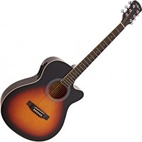 Single Cutaway Electro Acoustic Guitar by Gear4music Sunburst