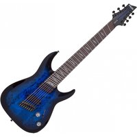 Schecter Omen Elite-7 MS 7 String See-Thru Blue Burst