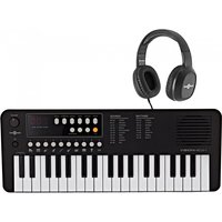 VISIONKEY-1 37 Key Portable Mini Keyboard with Headphones Black